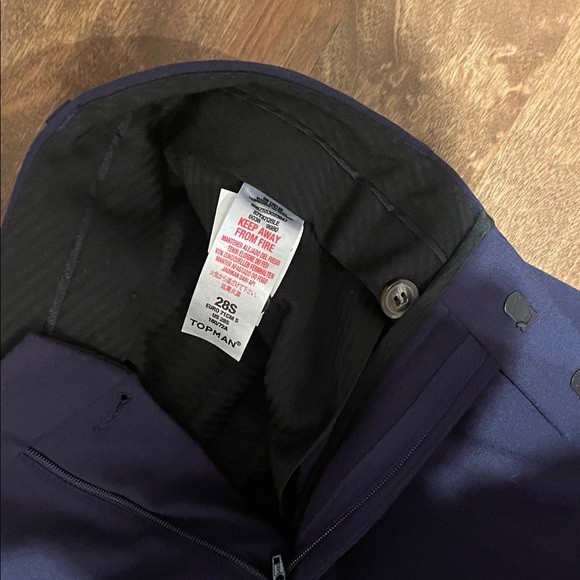 Topman Dark Blue Dress Pants - Picture 2 of 3